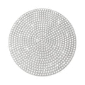 Silver Pearl Rhinestone Placemat - 15 Inch Round Dining Table Decor - Variation: Silver Pearls / 1PCS