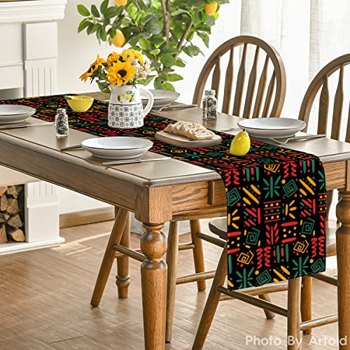 African Tribal Juneteenth Table Runner 13 x 72 Inch Pack of 2 Home Decor