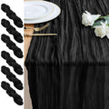 Black Cheesecloth Table Runner 10FT 6 Pack Boho Gauze Elegant Rustic Decor