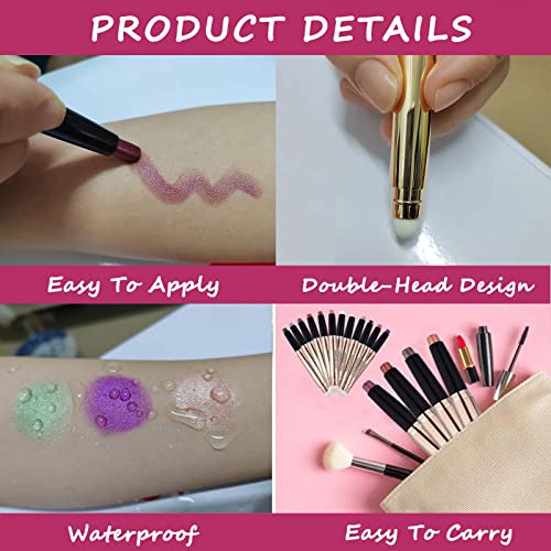 Bright Green Eyeshadow Stick Makeup - A15 Shimmer Waterproof & Hypoallergenic