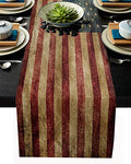 American Flag Table Runner 13x90 Inches Cotton-Polyester for Indoor Outdoor Decor Variation of THIS listing