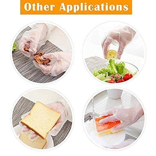Damsale 200 pcs Thick Disposable Plastic Hand Glove Mitt Covers for Paraffin Wax Therapy Treatment - Great for Wax Machines