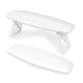 AMAZDIP 15.2 Inches Big Nail Arm Rest Hand Rest Stand, Nails Tech Must Have Supplies, Professional Foldable Soft Microfiber Leather Foot Hand Stand Cushion Pillow for Manicure Station, White