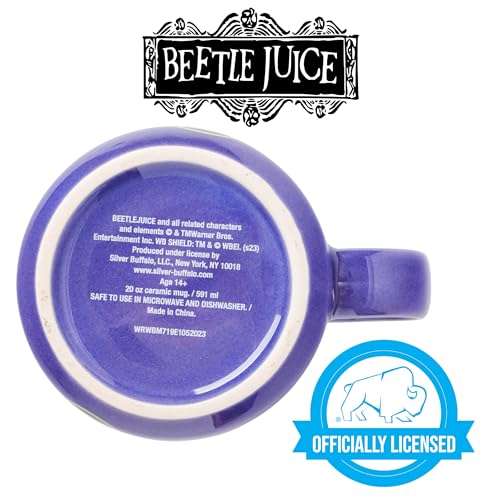 Beetlejuice Ghost Ceramic Camper Mug 20oz - Officially Licensed Coffee Cup