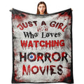 Horror Movie Gifts for Women Halloween Throw Blanket 50x60in - Grey