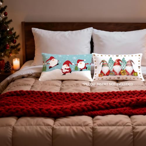 Winter Snowman Lumbar Pillow Cover 12x20 - Home Decor Throw Pillow