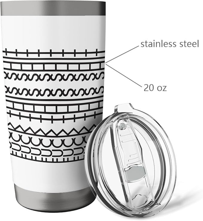 White 20 Oz Stainless Steel Hidden Message Tumbler - Personalized Gift for Coworker