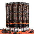 Confetti Sky 12-Inch Confetti Cannons - Orange & Black Halloween Party Supplies (6 Pack)