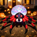 8FT Halloween Inflatable Spider with LED Lights for Outdoor Yard Decor