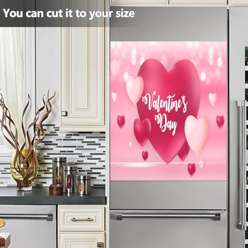 Valentine's Day Heart Dishwasher Magnet Cover - Reusable Kitchen Fridge Decor