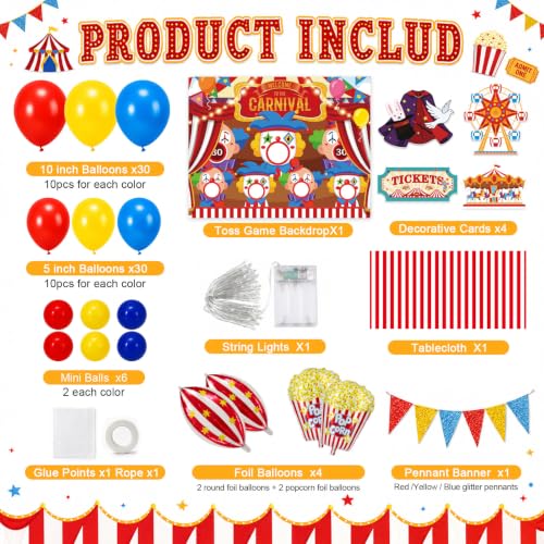 Halloween Circus Trunk or Treat Car Decorations Kit for Outdoor Party