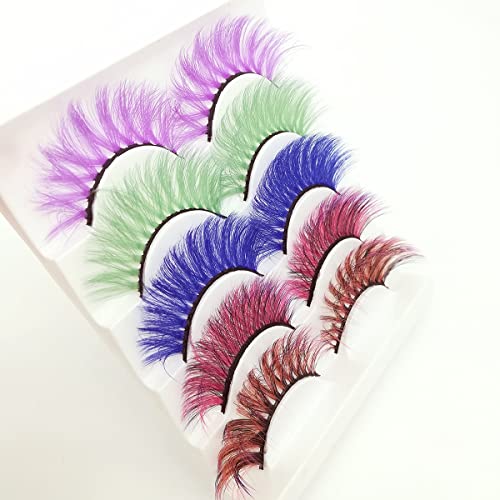 Colorful False Eyelashes Halloween Cosplay Long Dramatic 15MM - MQ3 Variation