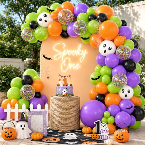 Halloween First Birthday Party Decorations Set - 170pcs Spooky Celebration Supplies