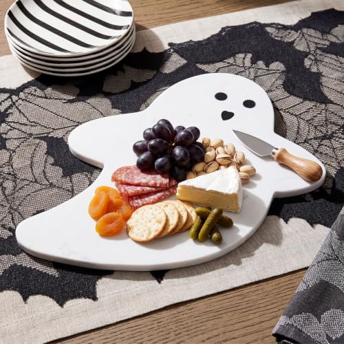 Halloween Ghost Marble Cheese Board - White Cute Ghost Serving Tray