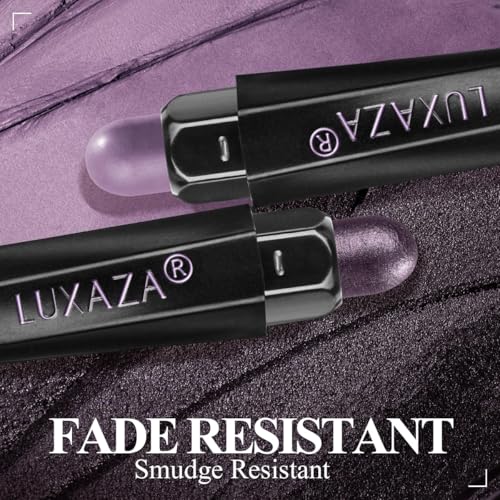 Purple Eyeshadow Stick Set 6PCS - Blueberry Variation - Metallic Matte & Shimmer Primer Pencil