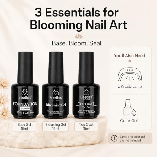 Beetles Gel Nail Top Coat & Blooming Gel Set 3PCS 15ML - I-Clear-3