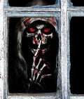 Halloween Skeleton Window Cover Prop - Bloody Skeleton Banner for Party & Home Decor