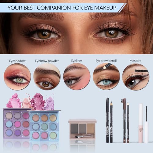 Makeup Kits for Girls Teens & Women with Eyeshadow, Lip Gloss, Brushes – C0912 Variation
