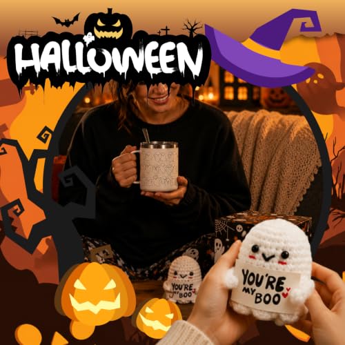 Halloween Ghost Mug - 15oz Stainless Steel Insulated Coffee Cup - Style 2