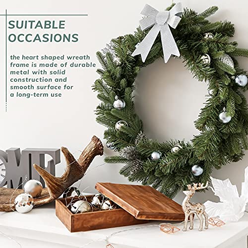 10 Inch Christmas Wire Wreath Frame - Metal Garland Wreath Form for DIY Crafts & Decorations