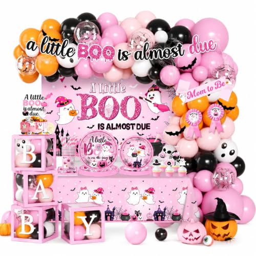 Halloween Baby Shower Decorations Girl Pink Balloon Arch Kit All-in-One Party Supplies