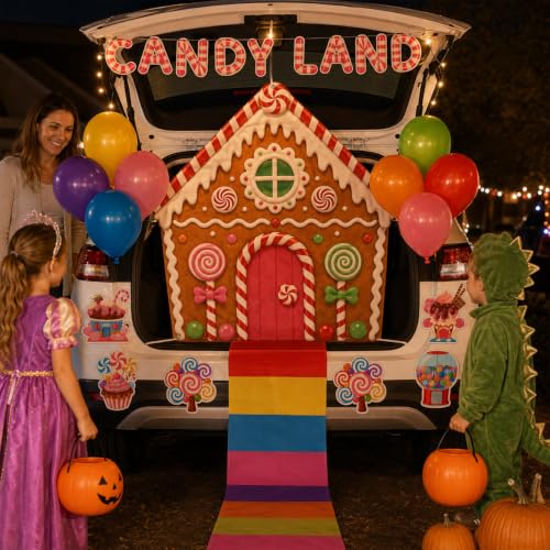 Candy Land Trunk or Treat Car Decoration Kit - Halloween Theme - Candyland Variation