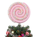 Candy Tree Topper - Pink Lollipop Christmas Decoration, 7.87 Inches, Kids Friendly