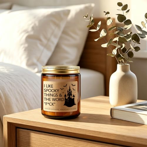 Spooky Halloween Scented Candle - Goth Decor Gift for Women & Friends