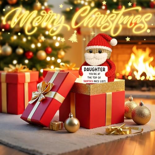 Crochet Santa Claus Christmas Stocking for Daughter - Holiday Gift & Decor