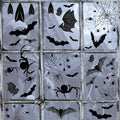 Halloween Window Clings Stickers - 112pcs Spiders Bats Decals for Glass Windows Party Decor