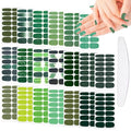 Green Solid Color Nail Polish Strips for St. Patrick's Day - Self-Adhesive Full Nail Wraps - 20 Sheets - Variation: St. Patrick's Day-1