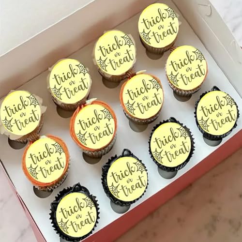 Halloween Cake Toppers Set - Gold Mirror Acrylic with 3 Designs for Party Decorations