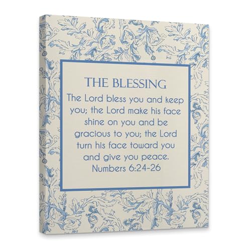 Christian Canvas Wall Art Decor - Bible Verse Scripture Artwork for Home & Nursery 11x14