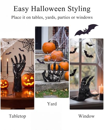 Halloween Creepy Reaching Hands Wall Decor with Candles - Haunted House Gothic Theme