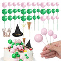 Witch Theme Cake Decorations Set - 44 Pcs Halloween Party Cupcake Toppers
