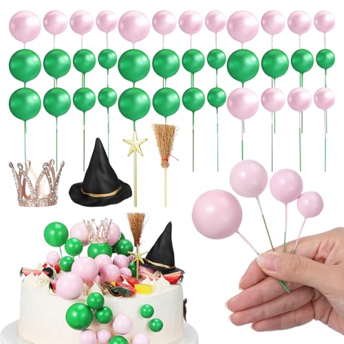 Witch Theme Cake Decorations Set - 44 Pcs Halloween Party Cupcake Toppers