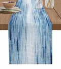 Blue Table Runner 16x72 Inch Ombre Abstract Farmhouse Decor Lightskyblue Variation
