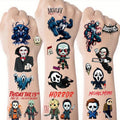 Halloween Temporary Tattoos Black & White 10 Sheets Kids Party Favors