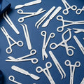 120Pcs Surgical Tool Silhouette Confetti Silver Glitter Party Decor