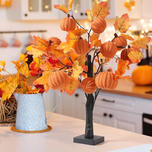 Crochet Pumpkin Decor Set - 12 Handmade Fall and Halloween Oranges with 3 Sizes
