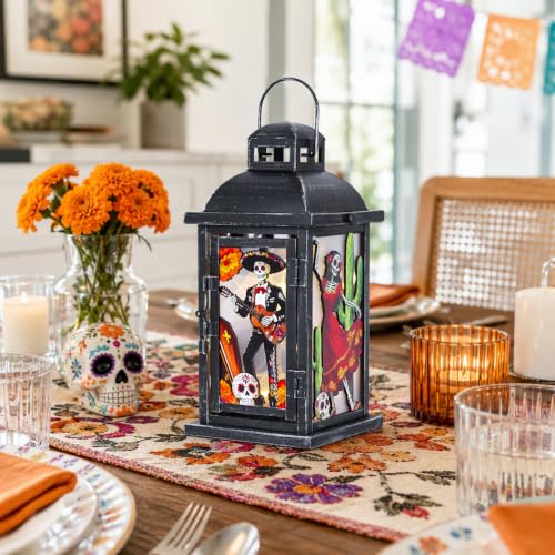 Dia de Los Muertos Skeleton Lantern with Lights - Variation of THIS Listing
