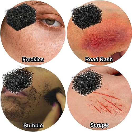 12-Piece Special Effects Makeup Sponges for Texture Freckles and Halloween Looks
