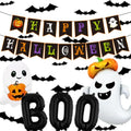 Halloween Party Decorations Banner Balloons Wall Stickers Set - Ghost, Bats, Boo