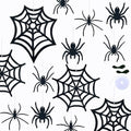 Halloween Hanging Spider Decorations Set - Felt Webs & Spiders for DIY Party Decor