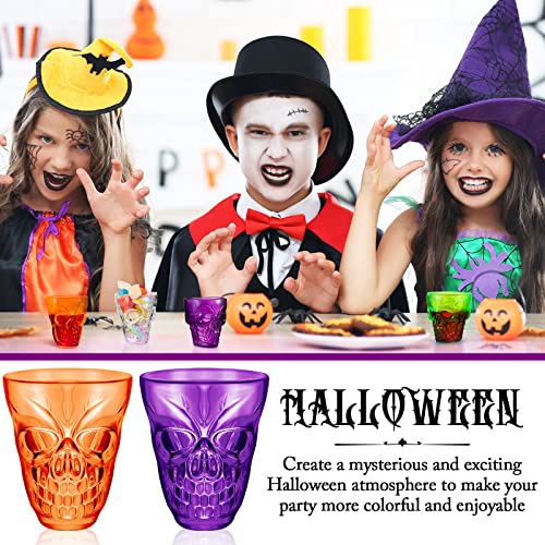 50Pcs Halloween Skull Shot Glasses Bulk Clear Impact-Resistant 55ml Disposable