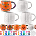 Halloween Paint Your Own Mug Set - Pumpkin Pals with Painting Kit - 4 Pcs