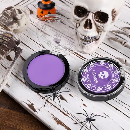 Purple Face & Body Paint Makeup Kit - Non-Toxic Halloween Cosplay & SFX