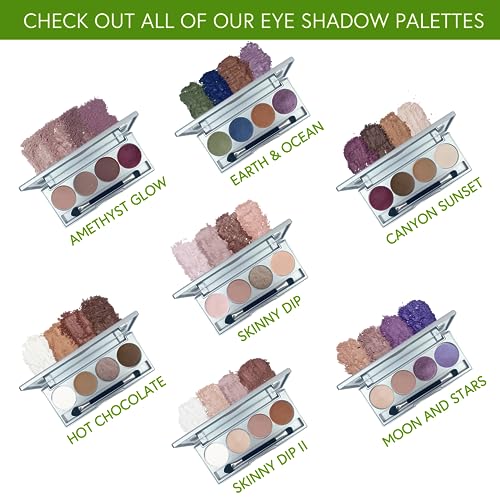 Refillable Eye Shadow Palette - 4 Shades Amethyst Glow Vegan Makeup