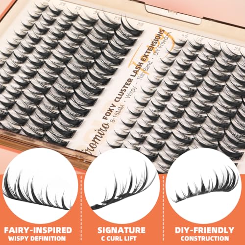 Kiromiro Fairy Lash Clusters B-Spiky Eyelash Extensions 8-18mm Wispy DIY Lashes
