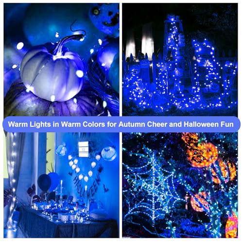 Blue Battery Operated Fairy Lights 100 Pack 20 LED 7ft String with 3 Modes for Indoor Outdoor Decor